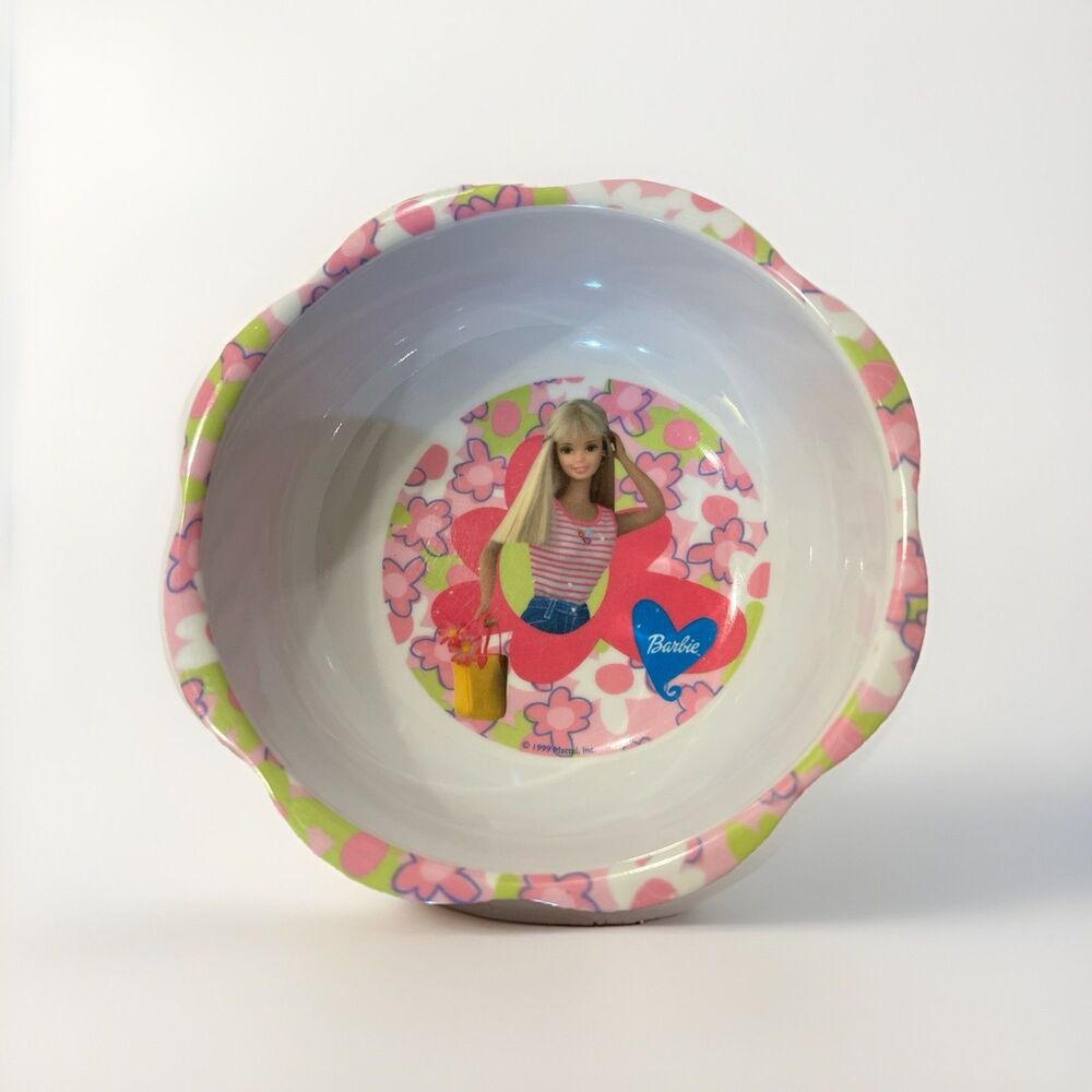 VTG Mattel Barbie Cereal Plastic Flower 5-3/4” Bowl By Zak Designs